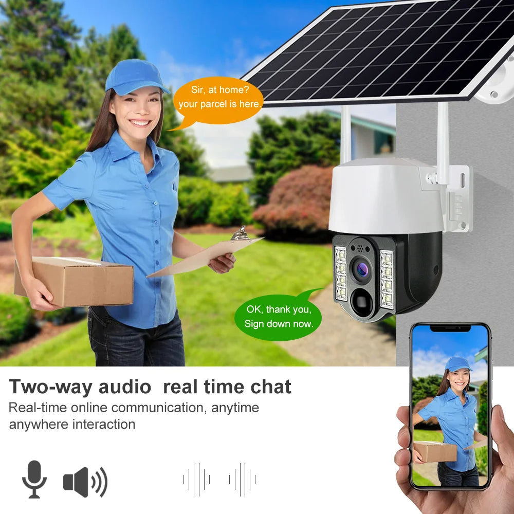 🔐 Caméra de Surveillance Solaire Autonome – Sécurité 24h/24 sans électricité ni abonnement !
