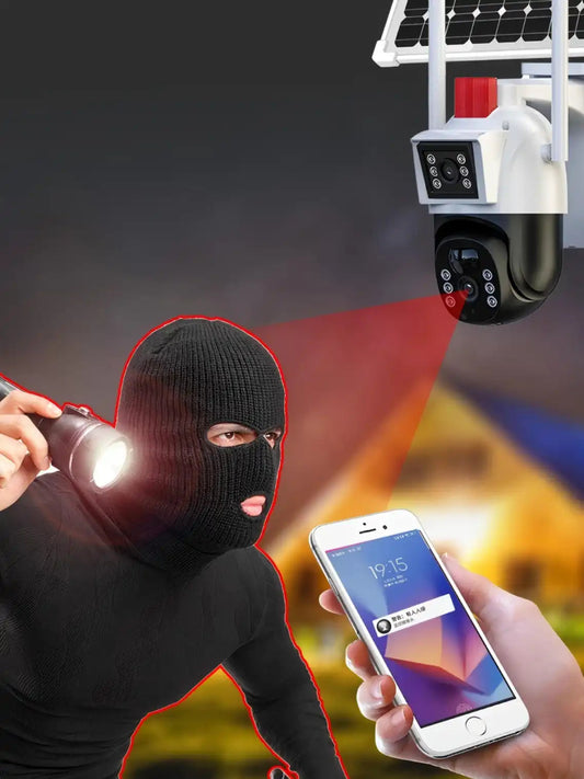 🔐 Caméra de Surveillance Solaire Autonome – Sécurité 24h/24 sans électricité ni abonnement !